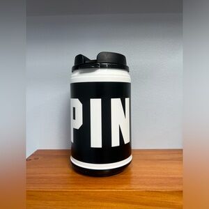 PINK Victorias Secret 24 oz Hot Cold Travel Chug Mug Black & White Pre Loved